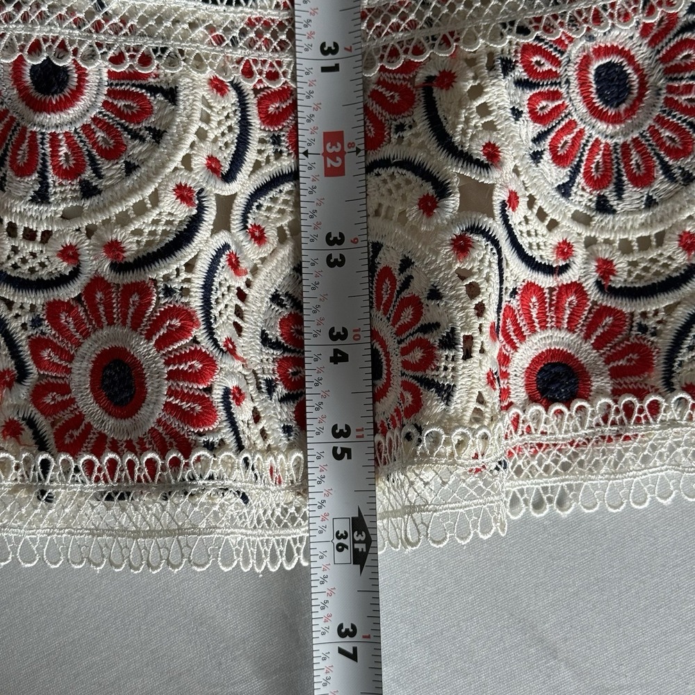 J Crew Crochet Lace A Line Dress Size 0 4th of July Boho Cottage 60s Festival - Picture 14 of 14